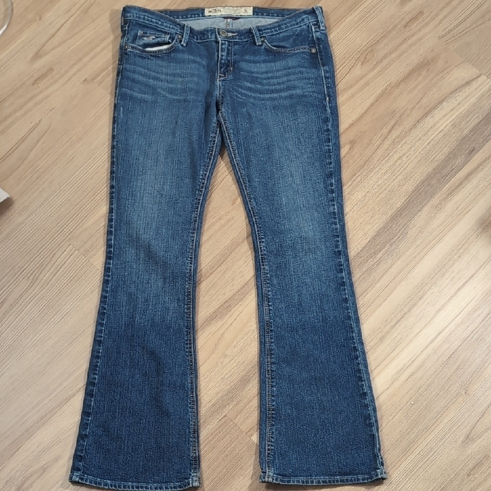 Hollister Blue Flare Wide Leg Jeans
